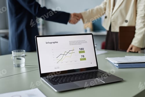 Preview: Laptop Prepared for Business Meeting Presentation