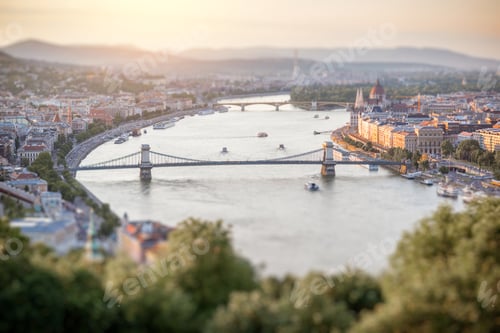 Preview: Sunset view on Budapest city