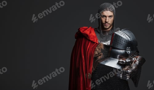 Preview: Portrait of a young king in armor