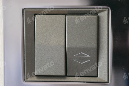 Preview: detail shot of modern lighting switch .