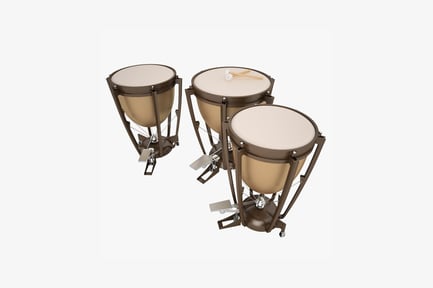Preview: Conga drums triangular arrangement with drumsticks