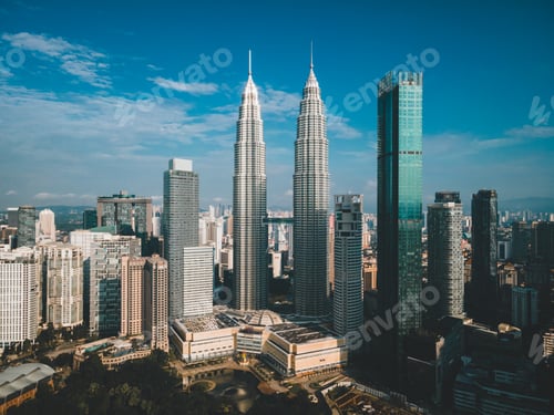 Preview: A KLCC drone photo shows a bird's-eye view of Kuala Lumpur's cityscape