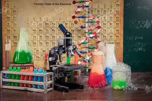 Preview: Rapid chemical reaction in university lab with beakers.