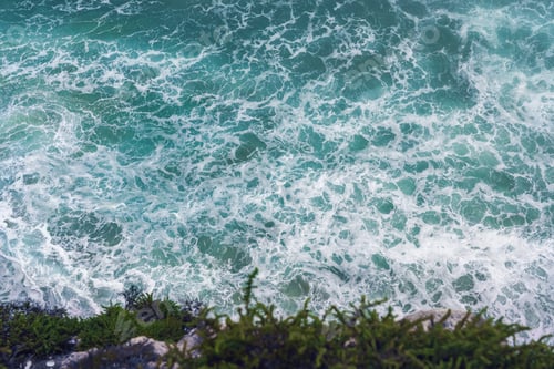 Preview: Aerial view of ocean waves - Water Pattern