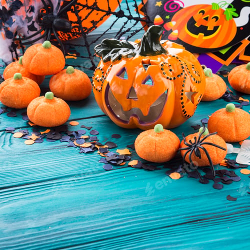 Preview: Halloween trick or treat still life