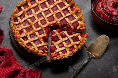 Preview: Sweet raspberry and strawberry jam cake