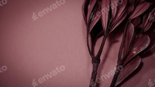 Preview: Red Dry Leaf Texture On Mulberry Paper For Christmas And Romantic Concept Background
