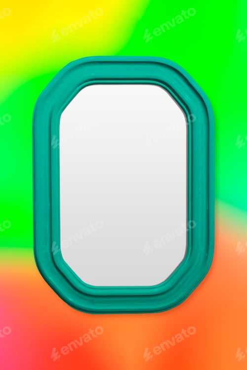 Preview: Green blank frame mockup