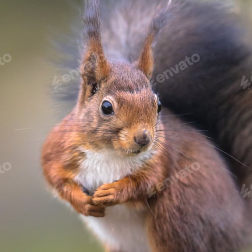 Preview: Red squirrel portrait