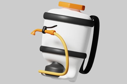 Preview: White object with black and yellow accents