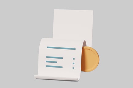 Visualização: Composição abstrata com folha de papel branca, linhas azuis, pontos, círculo amarelo e retângulo branco