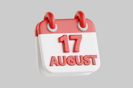 Preview: August seventeenth flip calendar