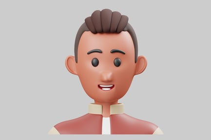 Preview: Friendly cartoon character portrait asset