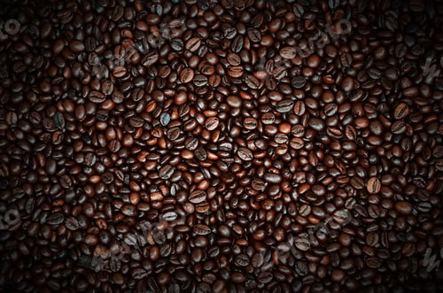 Preview: Background texture of a huge number of fragrant and fresh brown roasted coffee grains