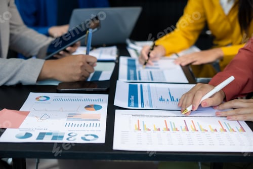 Preview: Project manager working and update tasks with milestones progress planning and professional investor