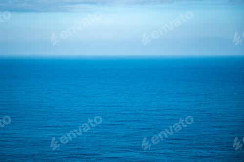 Preview: Beautiful calm and peaceful water flowing with waves towards beach with green tall trees