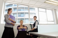 Preview: Portrait of three office girls.