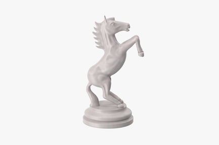 Vista previa: Pieza de ajedrez White Horse Knight