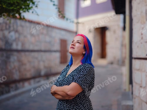 Preview: female summer old town walk in Antalya Turkey