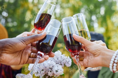 Preview: Toasting with Wine Glasses at Celebration Event