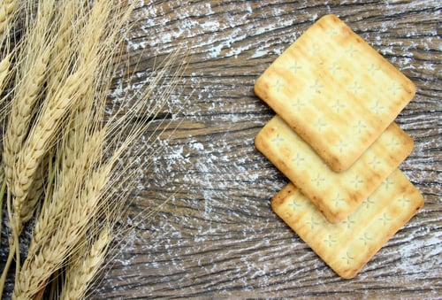 Preview: whole wheat cracker and broken crushed with dried barley plant