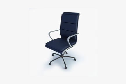 Preview: Office chair with high backrest and dual armrests