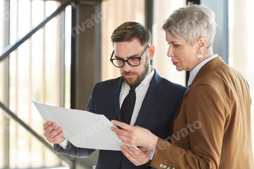 Preview: Business people examining the contract