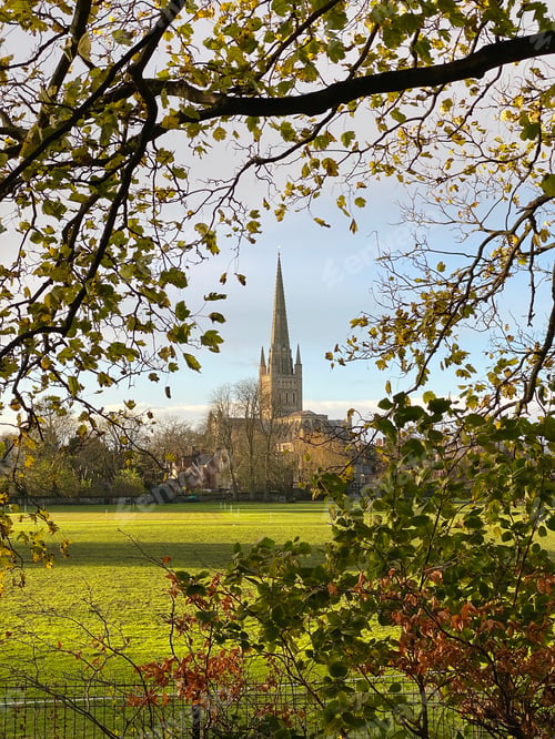 Preview: View to Norwich Cathedral, UK
