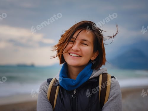 Preview: antalya, turkey, winter walk by the mediterranean sea.