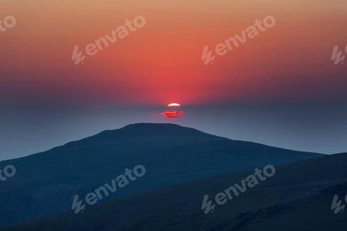 Preview: Mountains on sunset