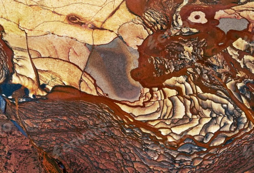 Preview: Beautiful decorative stone, natural brown and yellow abstract pattern