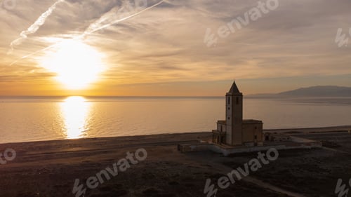 Preview: Abandoned church of Las Salinas in the Cabo de Gata-Nijar Natural Park, Almeria