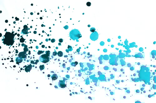 Preview: Abstract Splashes of Blue Ink on White