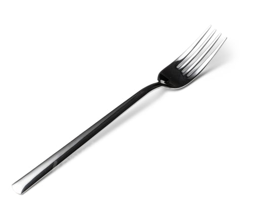 Preview: Silver cutlery fork isolated on white background