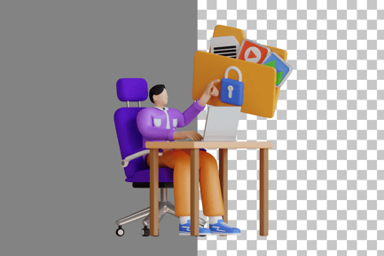 Preview: Data Security 3D Illustration