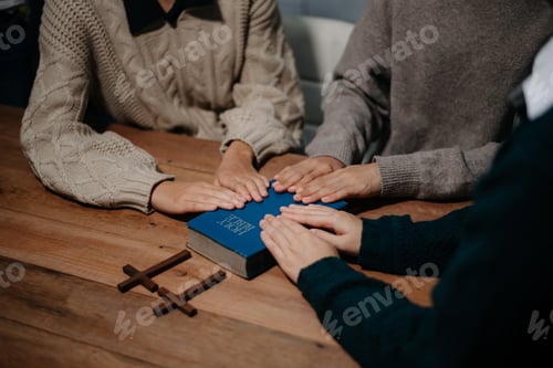 Preview: hristians are congregants join hands to pray and seek the blessings of God.