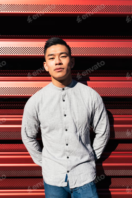 Preview: Portrait of handsome chinese young man.