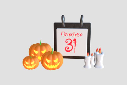 Preview: Witch and Ghost Halloween Countdown Calendar