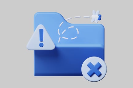 Preview: Error Folder Deletion with Warning Sign