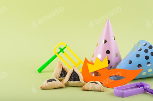 Preview: Jewish holiday Purim celebration concept