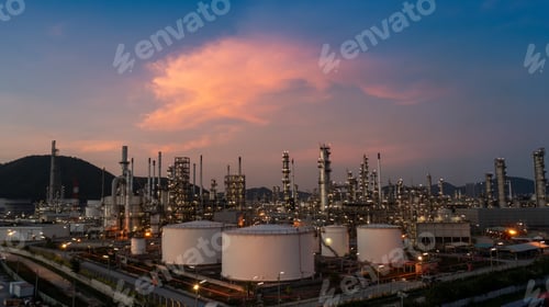 Preview: Chemical oil refinery plant, power plant and metal pipe concept industry