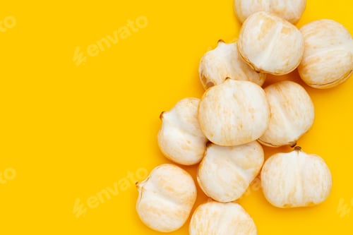 Preview: Toddy palm on yellow background.