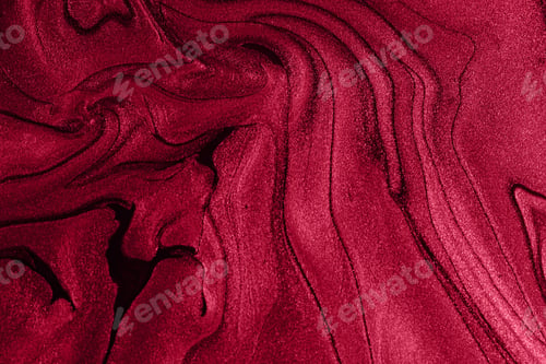 Preview: Liquid shimmer background,monochrome red trendy color of 2023.