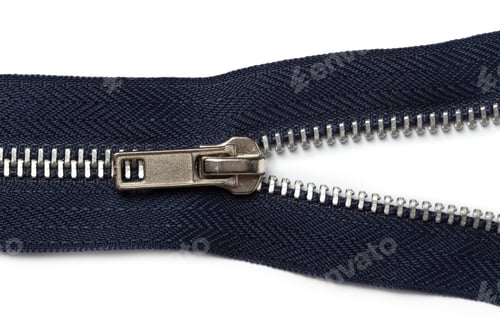 Preview: Zipper on white background