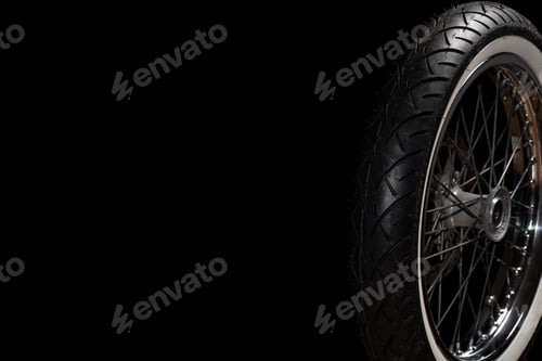 Preview: Closeup of wheel with black background
