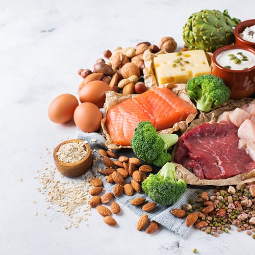 Preview: Assortment of healthy protein source and body building food