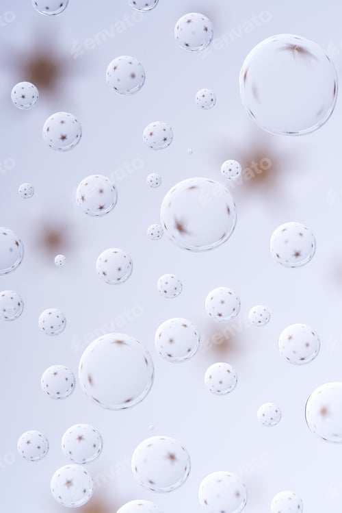 Preview: beautiful calm clean water drops on light blurred abstract background