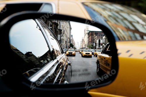 Preview: Taxi wing mirror, New York City, USA