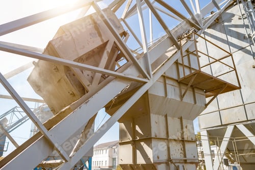 Preview: Sun lighted structure of modern construction plant