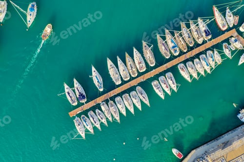 Preview: Top view of boats. Italian coast